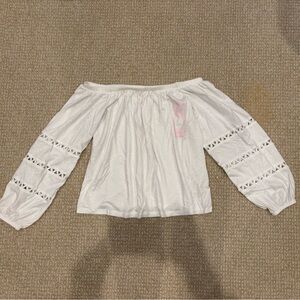 Lilly Pulitzer White Off-Shoulder Top